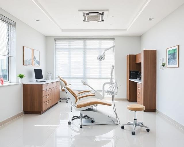 Bright dental practice operatory